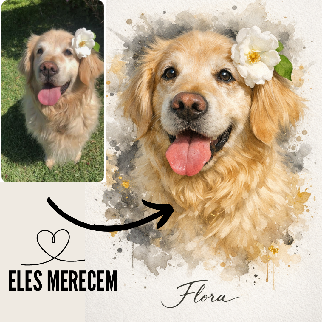 Retratos digitais de animais de estimação a partir de fotos