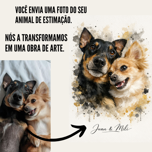 Retratos digitais de animais de estimação a partir de fotos